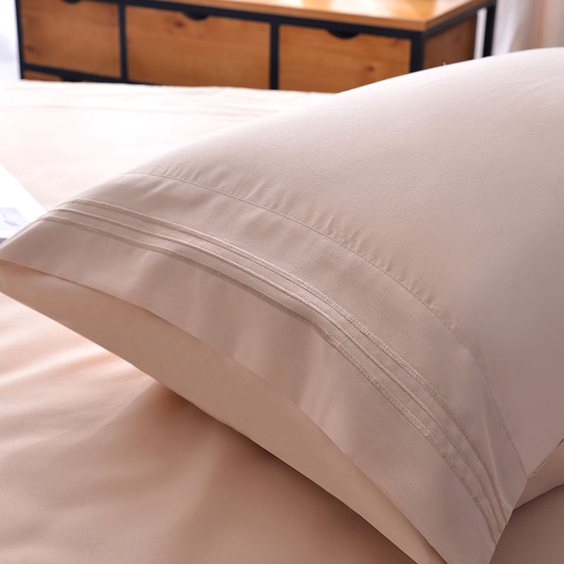 Klassisches, atmungsaktives, maschinenwaschbares Satin-Bettlaken-Set mit 4 Stück
